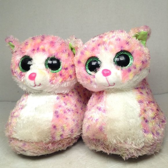 Ty Other - TY Beanie Boos Girls Slipper Cat Big Head Pink Large (4/5)